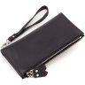 Жіночий гаманець чорного кольору із натуральної шкіри на кнопках ST Leather 1767402 - 4