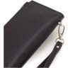 Жіночий гаманець чорного кольору із натуральної шкіри на кнопках ST Leather 1767402 - 5