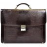 Повседневный деловой мужской портфель из натуральной кожи с лазерной текстурой Desisan 107602 коричневого цвета modnotak фото - 1