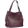 Вместительная бордовая женская сумка из кожи флотар  через плечо Desisan 107702 modnotak фото - 2