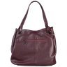 Вместительная бордовая женская сумка из кожи флотар  через плечо Desisan 107702 modnotak фото - 3
