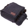 Чоловіча плечова сумка з чорного текстилю з чохлом для води Vintage 2422208 - 3