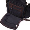 Чоловіча плечова сумка з чорного текстилю з чохлом для води Vintage 2422208 - 4