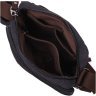 Чоловіча плечова сумка з чорного текстилю з чохлом для води Vintage 2422208 - 6