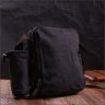Мужская наплечная сумка из черного текстиля с чехлом для воды Vintage 2422208 - 9