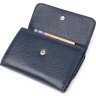 Середній жіночий гаманець синього кольору із натуральної шкіри флотар CANPELLINI (2421593) - 3