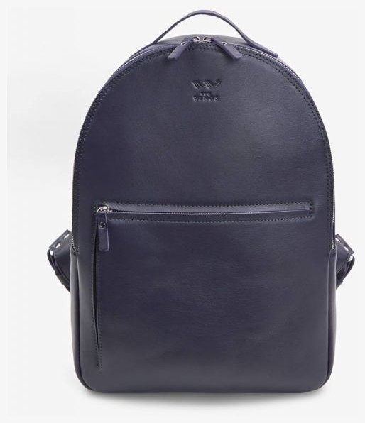 Шкіряний рюкзак темно-синього кольору під формат А4 - BlankNote Groove L 79002