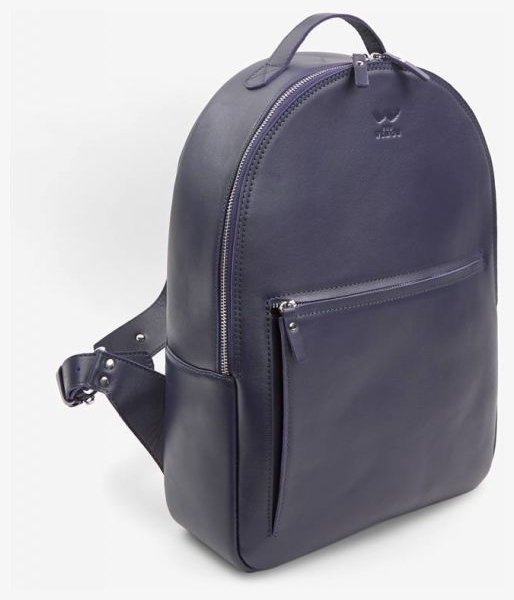 Кожаный рюкзак темно-синего цвета под формат А4 - BlankNote Groove L 79002