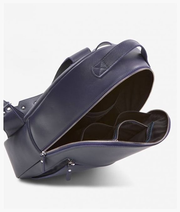 Шкіряний рюкзак темно-синього кольору під формат А4 - BlankNote Groove L 79002