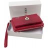 Жіночий гаманець з натуральної червоної шкіри з тисненням KARYA (19576) - 10