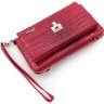 Жіночий гаманець з натуральної червоної шкіри з тисненням KARYA (19576) - 5