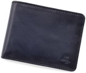 Темно-синє чоловіче портмоне з натуральної шкіри без фіксації Visconti Roland 69202