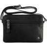 Горизонтальна жіноча сумка-кроссбоді з гладкої шкіри чорного кольору на блискавці Visconti Robbie 69302 - 13