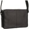 Горизонтальная женская сумка-кроссбоди из гладкой кожи черного цвета на молнии Visconti Robbie 69302 - 12