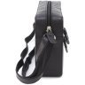 Горизонтальная женская сумка-кроссбоди из гладкой кожи черного цвета на молнии Visconti Robbie 69302 - 2