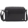 Горизонтальна жіноча сумка-кроссбоді з гладкої шкіри чорного кольору на блискавці Visconti Robbie 69302 - 4
