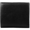 Чорний жіночий гаманець із фактурної шкіри з монетницею на кнопці Smith&Canova Haxey 69702 - 3