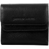 Чорний жіночий гаманець із фактурної шкіри з монетницею на кнопці Smith&Canova Haxey 69702 - 4