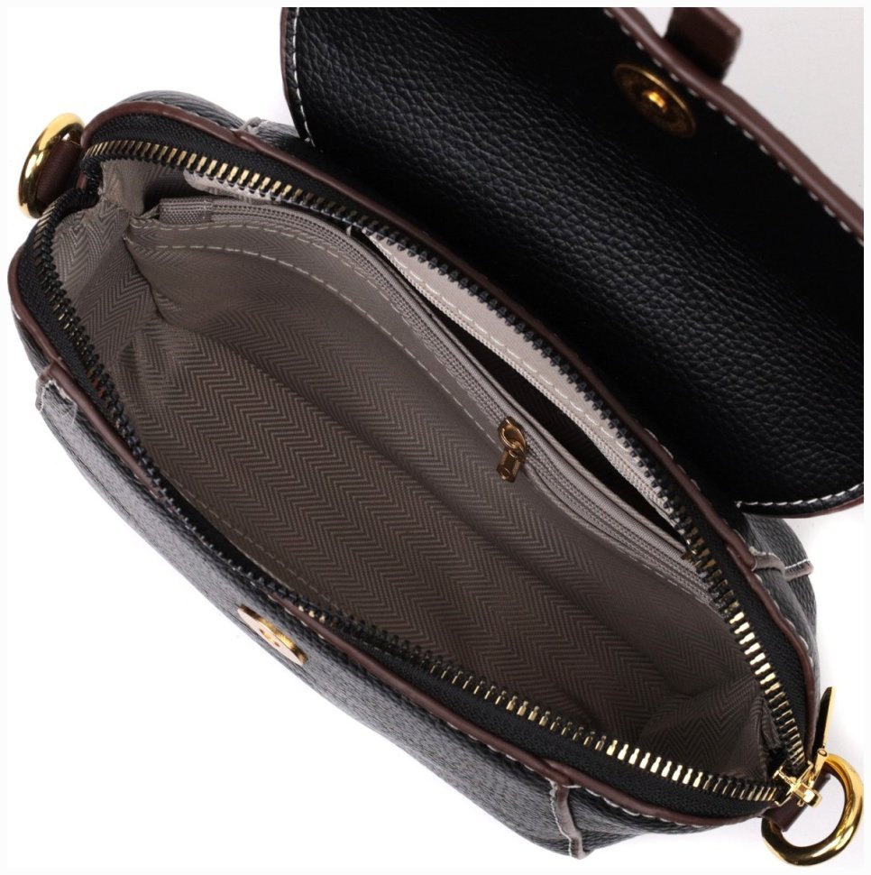Женская кожаная сумка через плечо с клапаном на магните Vintage 2422265