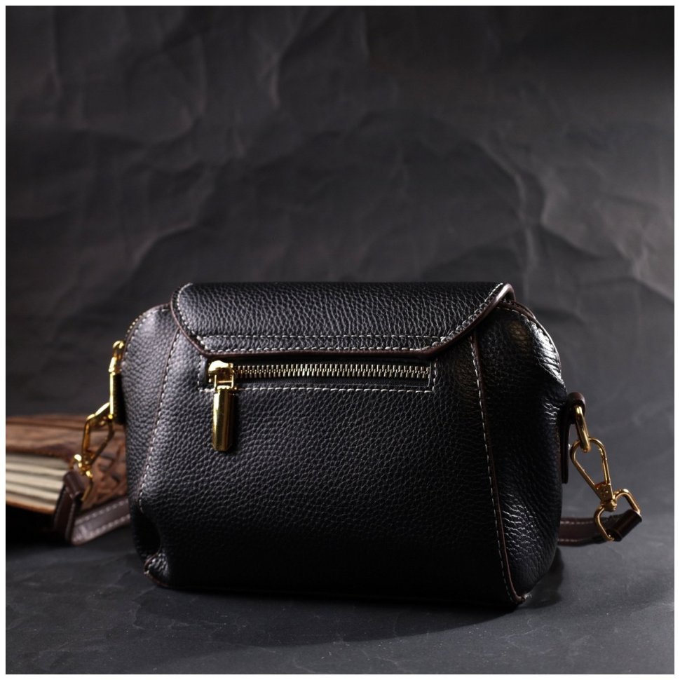 Женская кожаная сумка через плечо с клапаном на магните Vintage 2422265