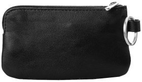 Черная ключница из натуральной гладкой кожи на молнии Desisan 80603