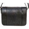Винтажная мужская сумка-мессенджер из натуральной кожи черного цвета TARWA (21686) - 6
