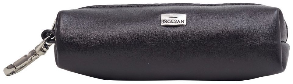 Черная ключница из гладкой кожи на одну молнию Desisan 81103 modnotak фото №1