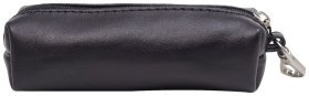 Черная ключница из гладкой кожи на одну молнию Desisan 81103