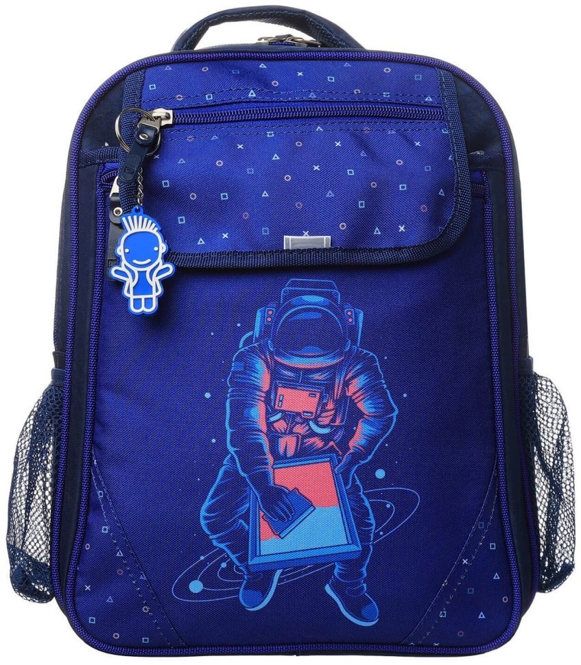 Школьный рюкзак для мальчика синего цвета принт космонавта, ортопедический Bagland 111203, 1-4 класс modnotak фото №1