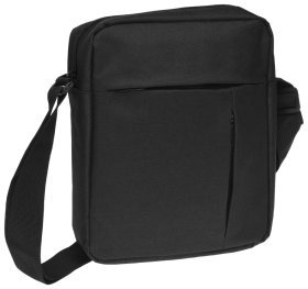 Мужская сумка-планшет на плечо из текстиля черного цвета Remoid (15720)