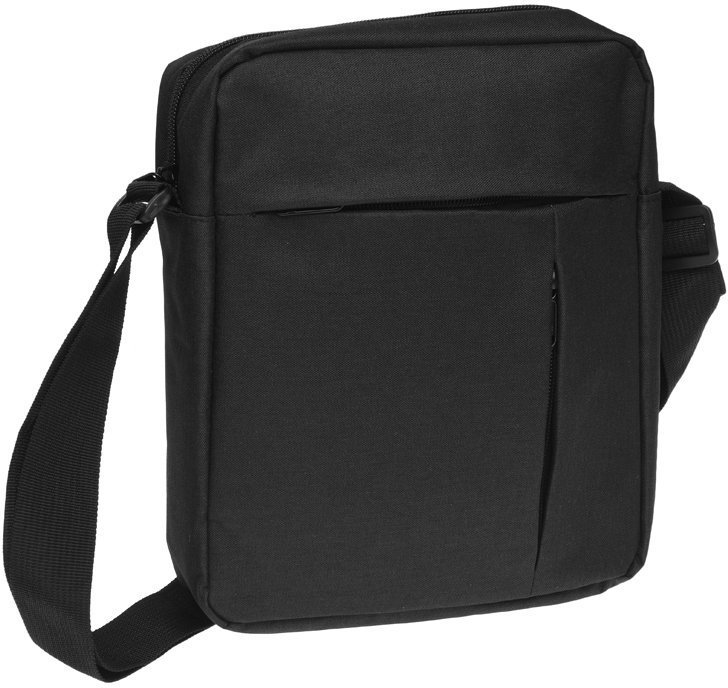 Мужская сумка-планшет на плечо из текстиля черного цвета Remoid (15720)