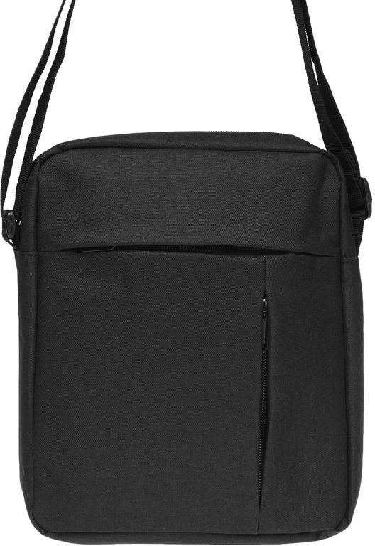 Чоловіча сумка-планшет на плече з текстилю чорного кольору Remoid (15720)