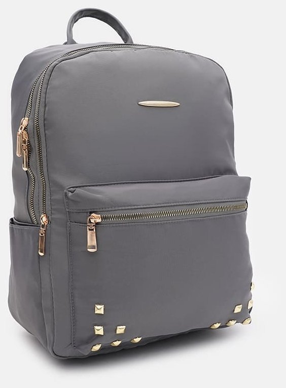Сірий жіночий текстильний рюкзак на два відділення Monsen 71803