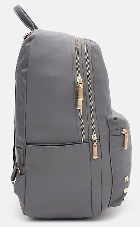 Сірий жіночий текстильний рюкзак на два відділення Monsen 71803