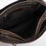 Мужская коричневая сумка-бананка на два отделения из высококачественной гладкой кожи TARWA (19675) - 2