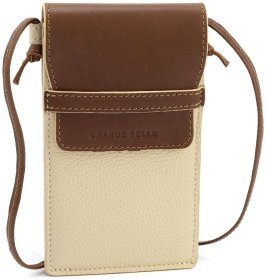 Женская кожаная мини сумочка для телефона Grande Pelle 102303 (Итальянская кожа)