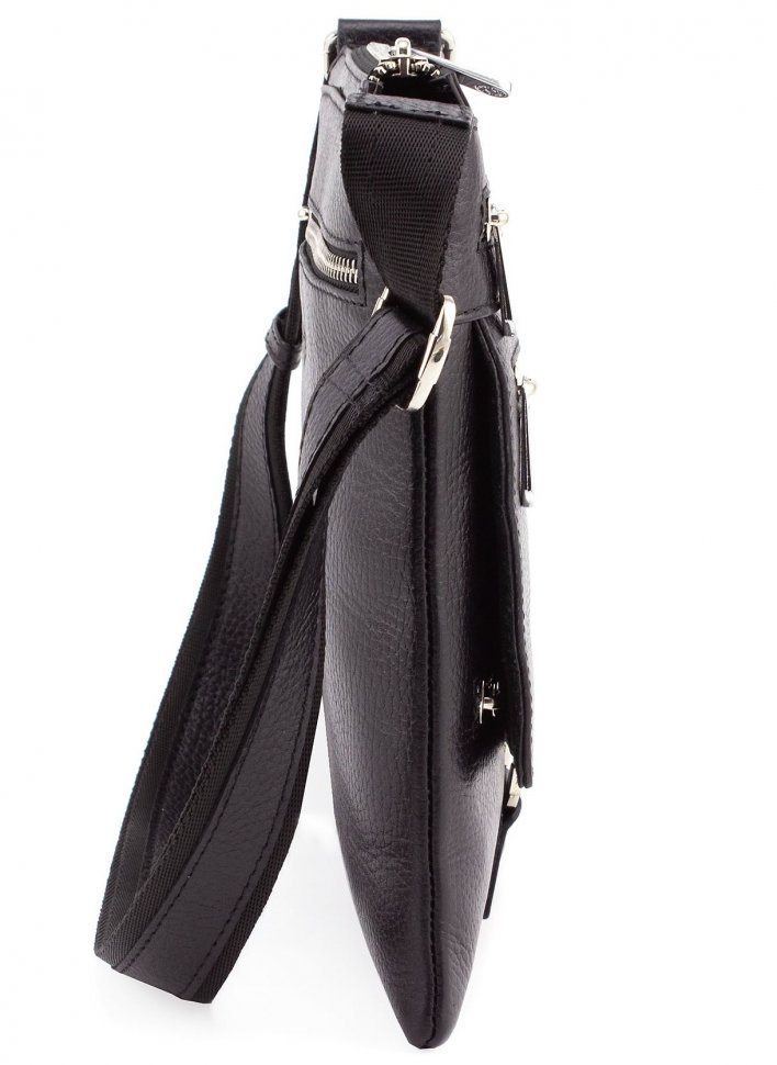 Вертикальна шкіряна сумка чорного кольору KARYA (0772-45)