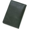 Темно-зелена обкладинка для автодокументів з натуральної шкіри з малюнком ST Leather (18264) - 3