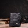 Черное мужское портмоне из натуральной кожи с тиснением CANPELLINI (2421739) - 5