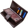 Вертикальний гаманець з натуральної коричневої шкіри з тисненням CANPELLINI (2421839) - 4
