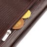 Вертикальний гаманець з натуральної коричневої шкіри з тисненням CANPELLINI (2421839) - 5