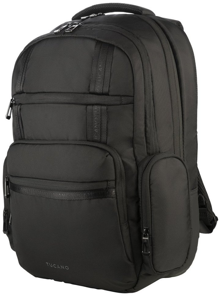 Вместительный рюкзак на повседнев из нейлона черного цвета с отделением для ноутбука до 17" Tucano Sole Gravity AGS 103503 modnotak фото №1