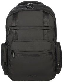 Місткий рюкзак на кожен день із нейлону чорного кольору з відділенням для ноутбука до 17" Tucano Sole Gravity AGS 103503