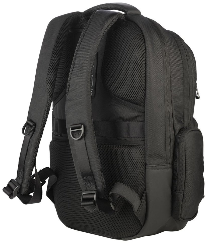Вместительный рюкзак на повседнев из нейлона черного цвета с отделением для ноутбука до 17" Tucano Sole Gravity AGS 103503 modnotak фото №5