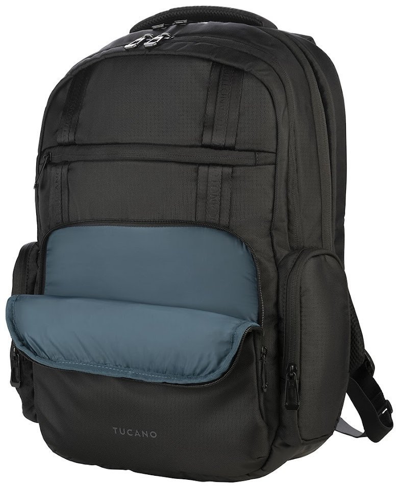 Вместительный рюкзак на повседнев из нейлона черного цвета с отделением для ноутбука до 17" Tucano Sole Gravity AGS 103503 modnotak фото №7