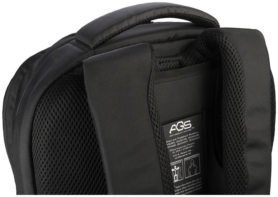 Вместительный рюкзак на повседнев из нейлона черного цвета с отделением для ноутбука до 17" Tucano Sole Gravity AGS 103503 modnotak фото №10