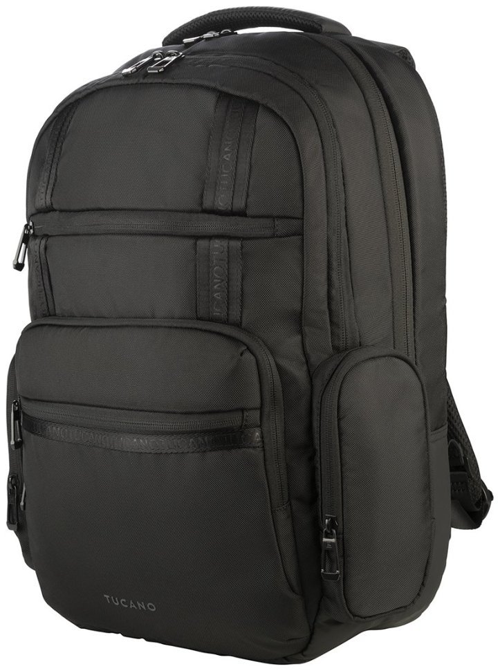 Вместительный рюкзак на повседнев из нейлона черного цвета с отделением для ноутбука до 17" Tucano Sole Gravity AGS 103503 modnotak фото №11