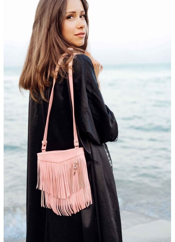 Женская сумка кроссбоди розового цвета BlankNote Fleco (12662)