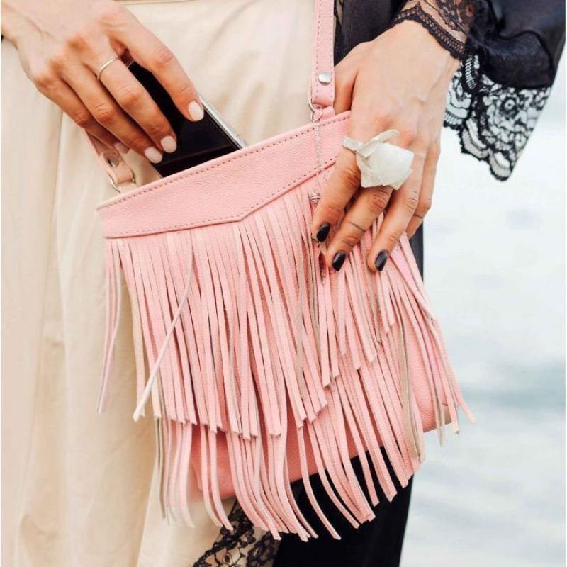 Жіноча сумка кроссбоді рожевого кольору BlankNote Fleco (12662)