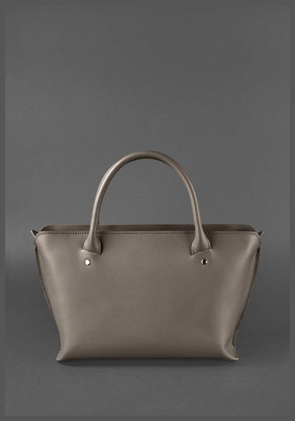Практичная женская сумка из натуральной кожи темно-бежевого цвета BlankNote Midi (12741)